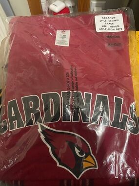 NFL Team Apparel Sleepwear in Red with Black Trim. Arizona Cardinals